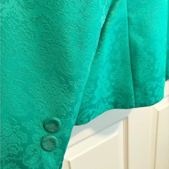 SAG HARBOR AQUA GREEN 5 BUTTON LINED LONG SLEEVES TWO FRONT POCKETS PLUS 24 W - Picture 4 of 13